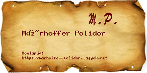 Márhoffer Polidor névjegykártya